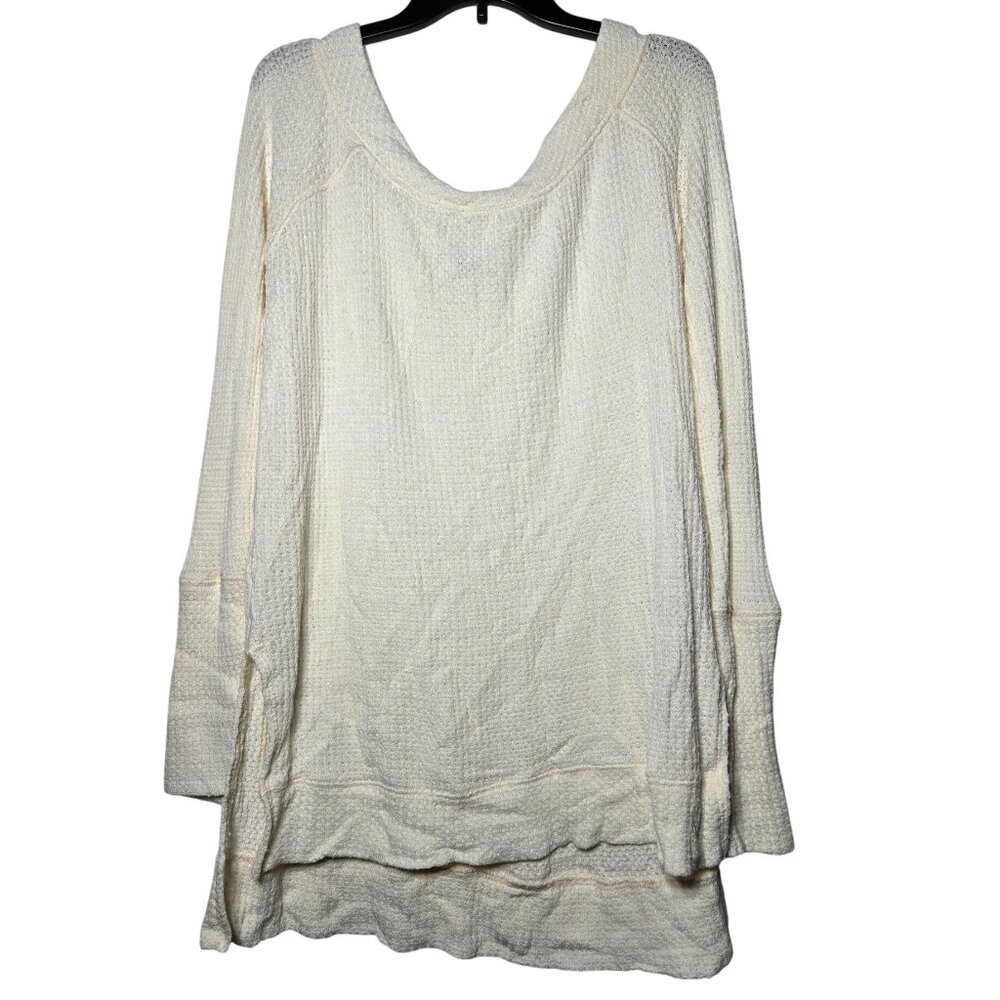 We the Free Womens Ivory Kate Thermal Large Waffle Tunic Fall Oversized Comfy